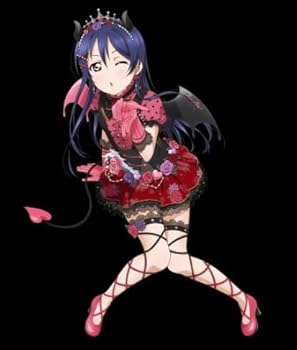 ラブライブ　小悪魔覚醒　園田海未　コスプレ衣装　Ｍサイズ　ウィッグ、靴付 ラブライブ！スクフェス 園田海未 小悪魔編 小悪魔なセリフ